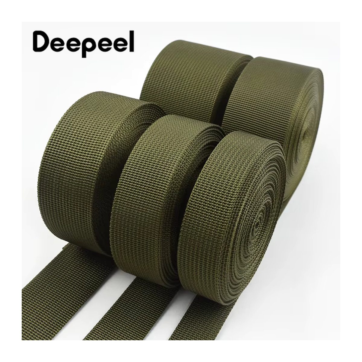 Deepeel Nylon Gurtband in Army Green als Schrägbindung Zubehör für Rucksack und Näzarbeiten - Bild 4