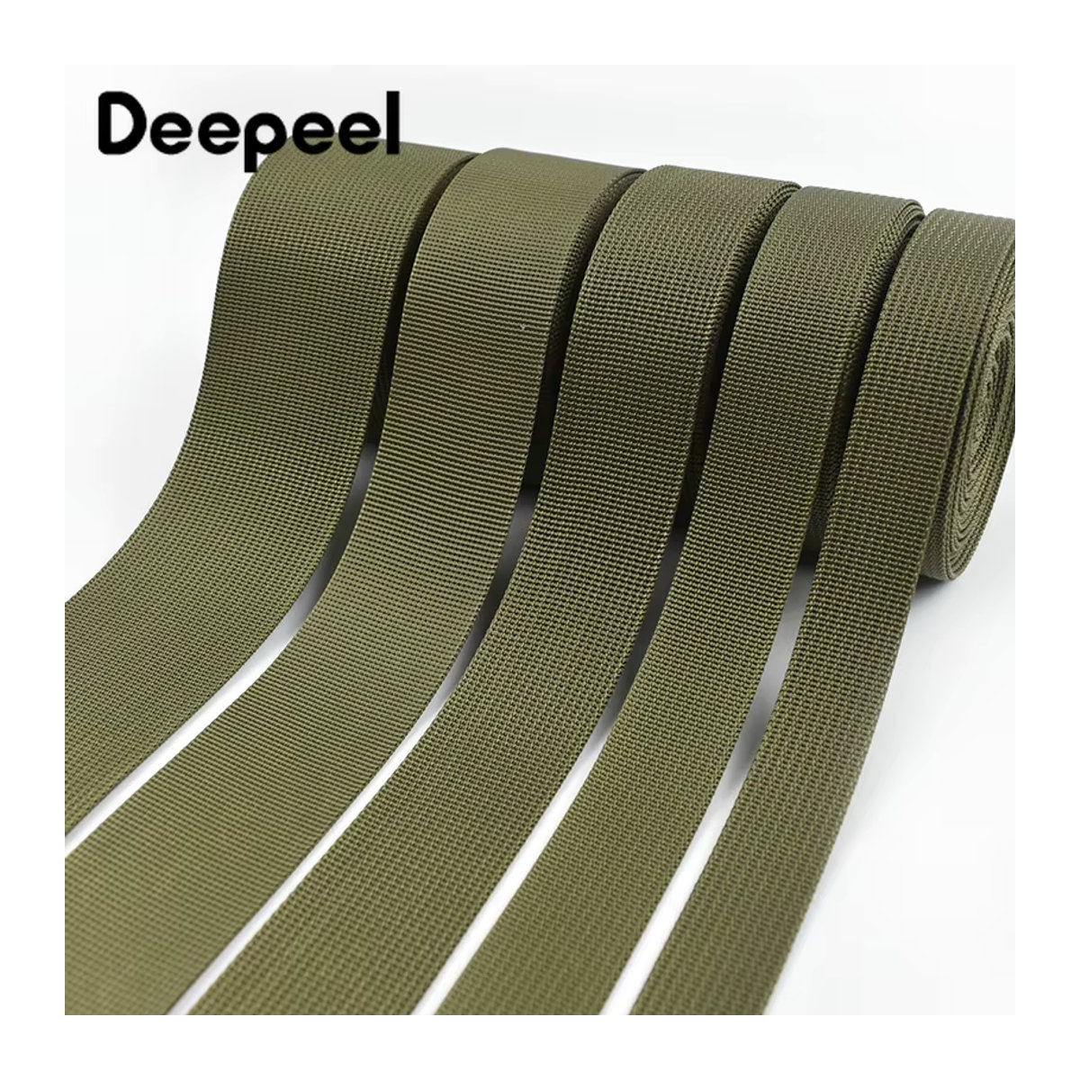 Deepeel Nylon Gurtband in Army Green als Schrägbindung Zubehör für Rucksack und Näzarbeiten - Bild 6