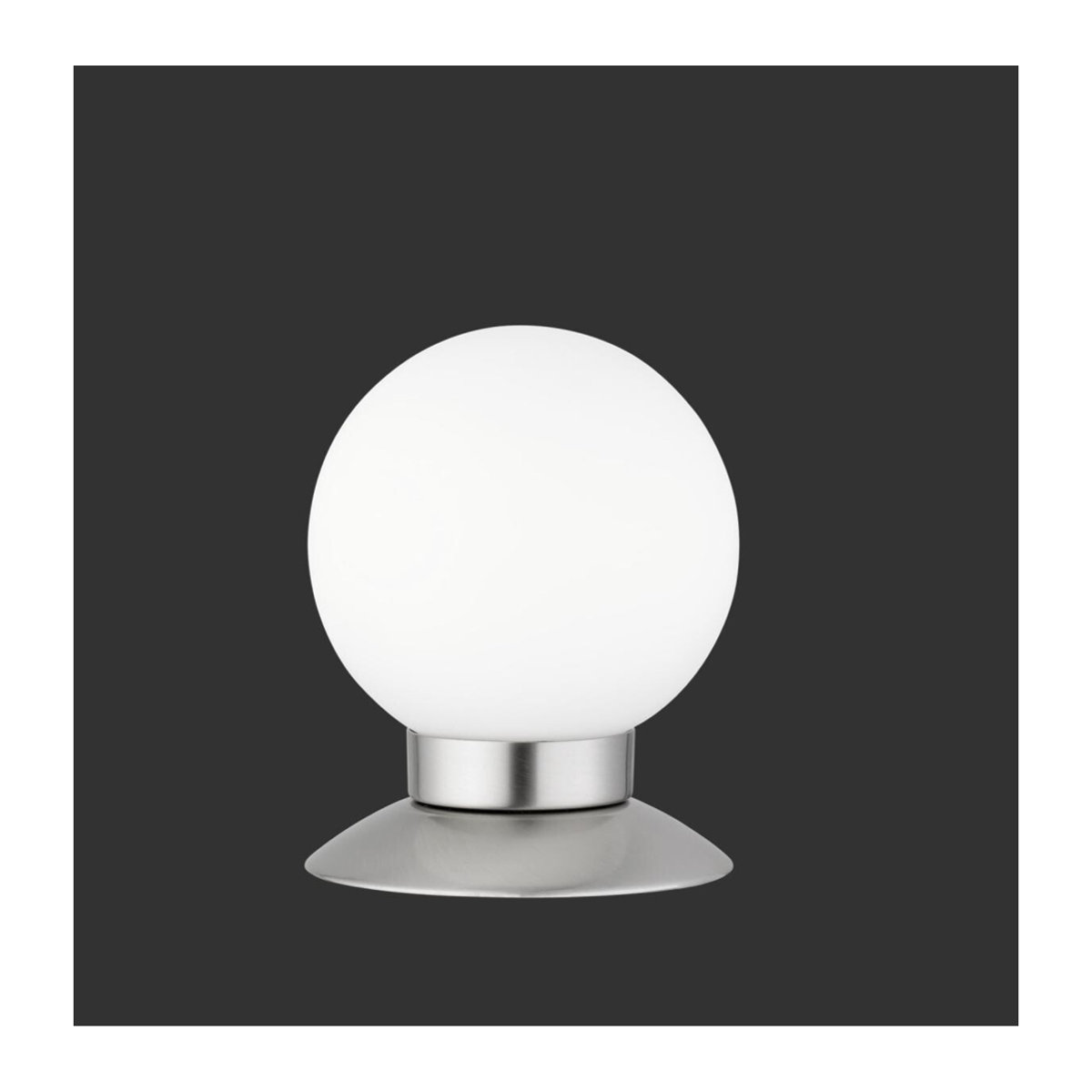 Defibrico LED Tischleuchte Princess in Silber und Weiß mit Glas- und Metallelementen, dimmbar per Touchsensor, Höhe: 13 cm - Bild 2