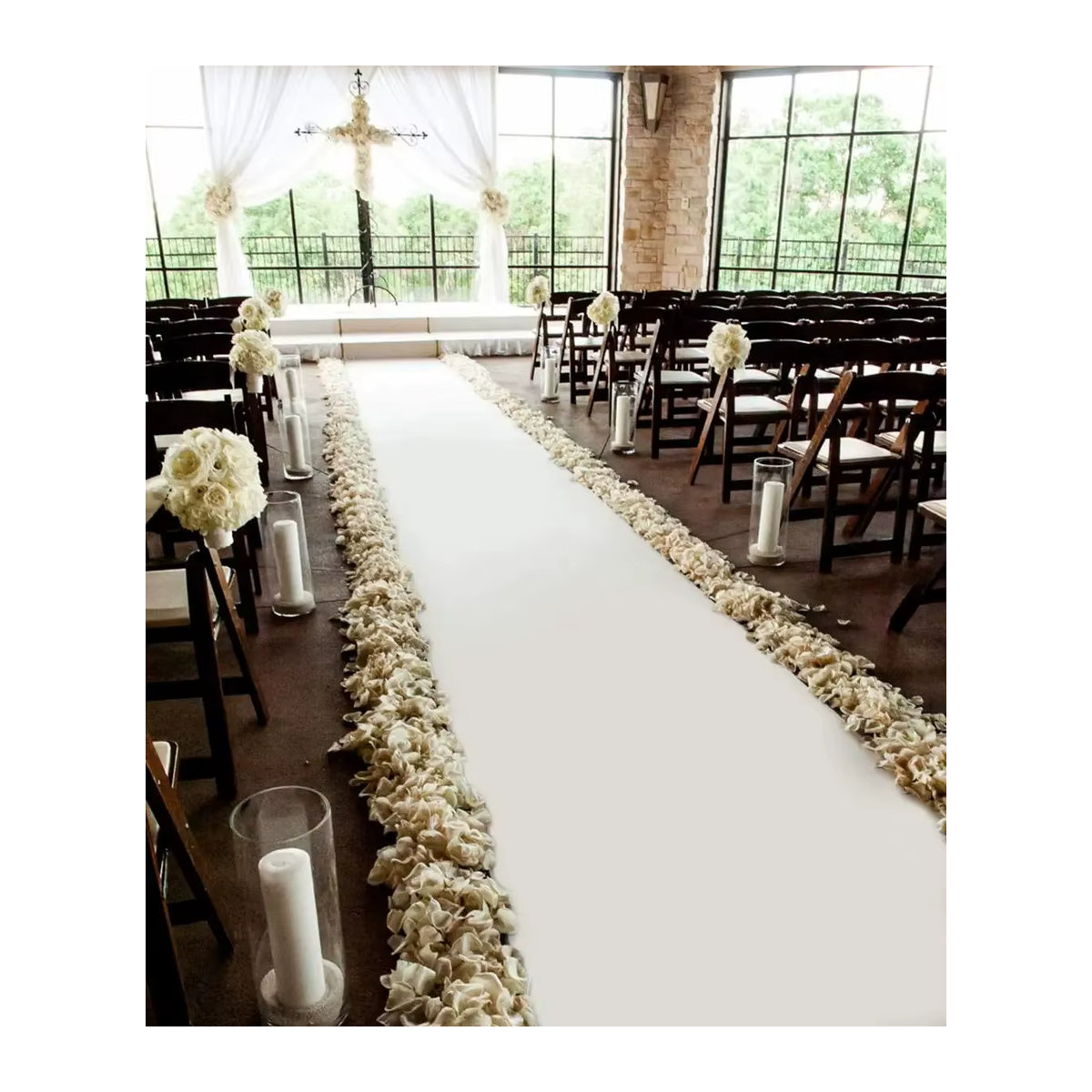 Dekorations-Teppich in Weiß und Rot für Hochzeiten, Hotels oder Valentinstags-Partys - Bild 4
