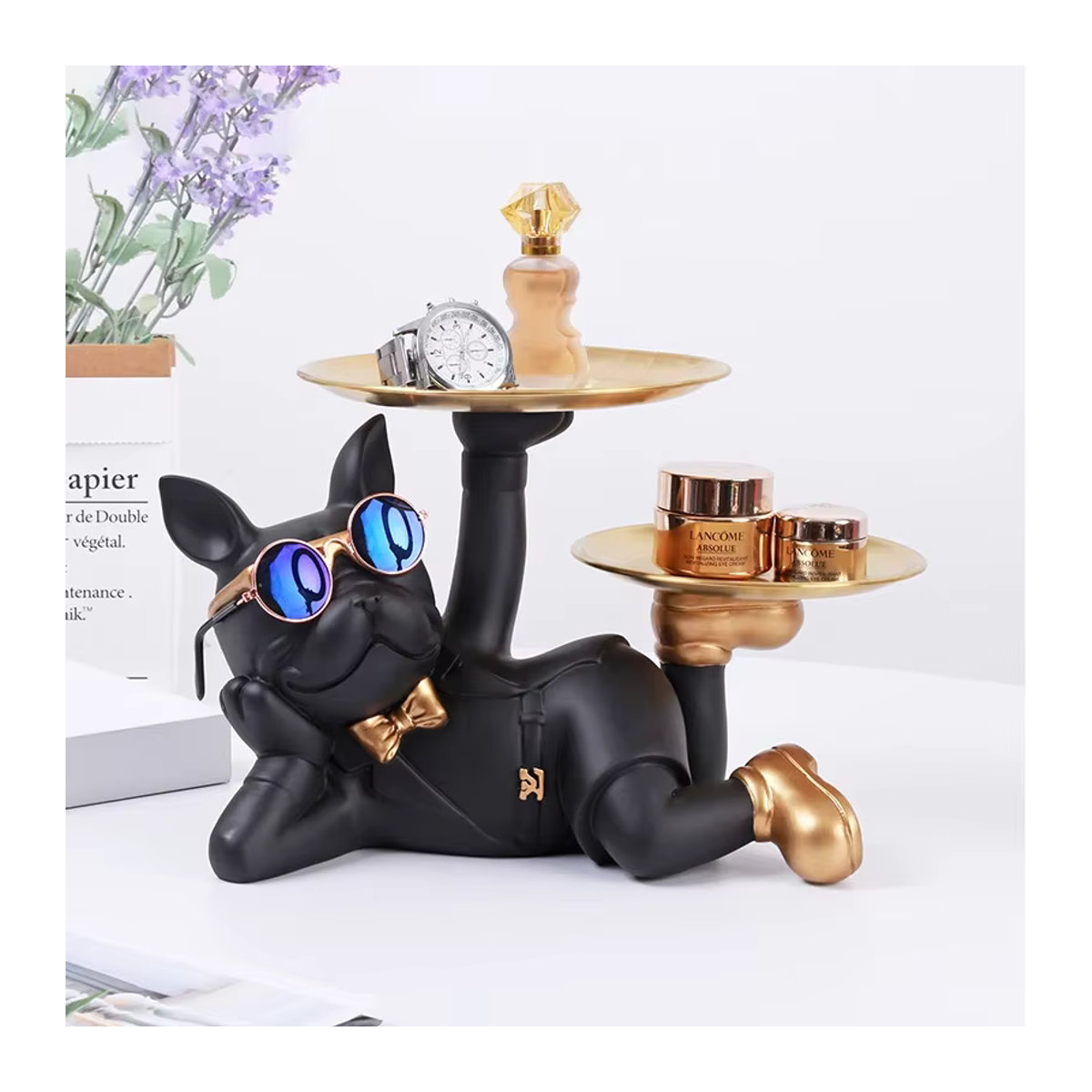Dekorative Bulldogge Skulptur als multifunktionale Desktop-Lagerung und Tischdekoration für dein Zuhause oder Büro - Bild 2