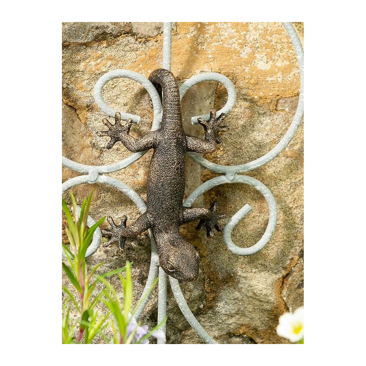 Dekorative Gecko Pflanzfigur als hängendes Gartenornament für Terrasse und Hof - Bild 2