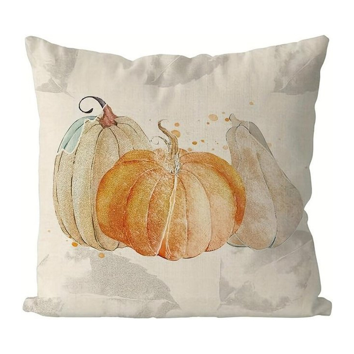 Dekorative Kissenbezüge mit Herbstblätter und Kürbisse Muster für Sofa und Schlafzimmer, Peach Skin Material, B/B: 18 x 18 cm - Bild 1