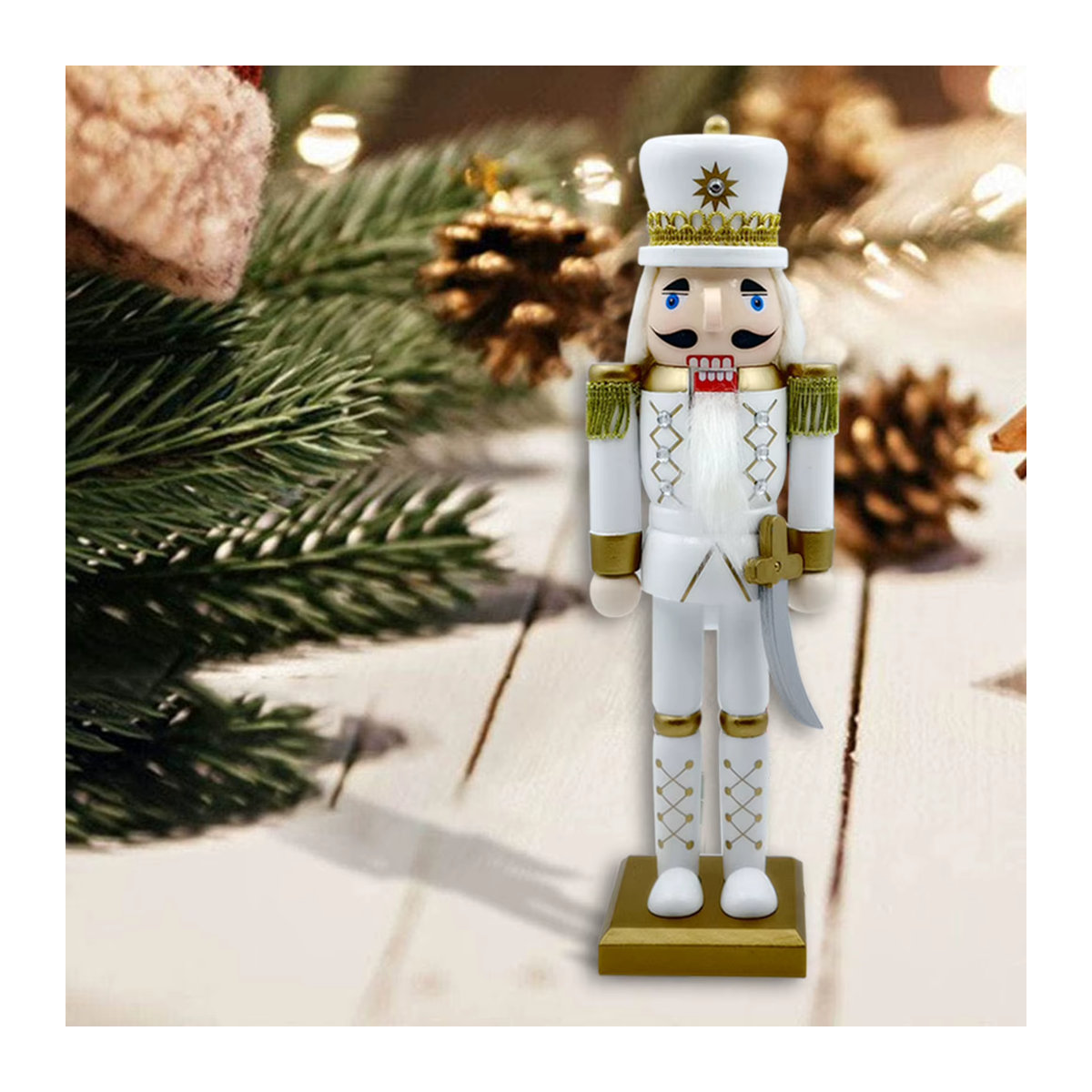 Dekorative Nussknacker-Figur in Multicolor als Weihnachtsdekoration für Tisch und Kaminsims - Bild 2