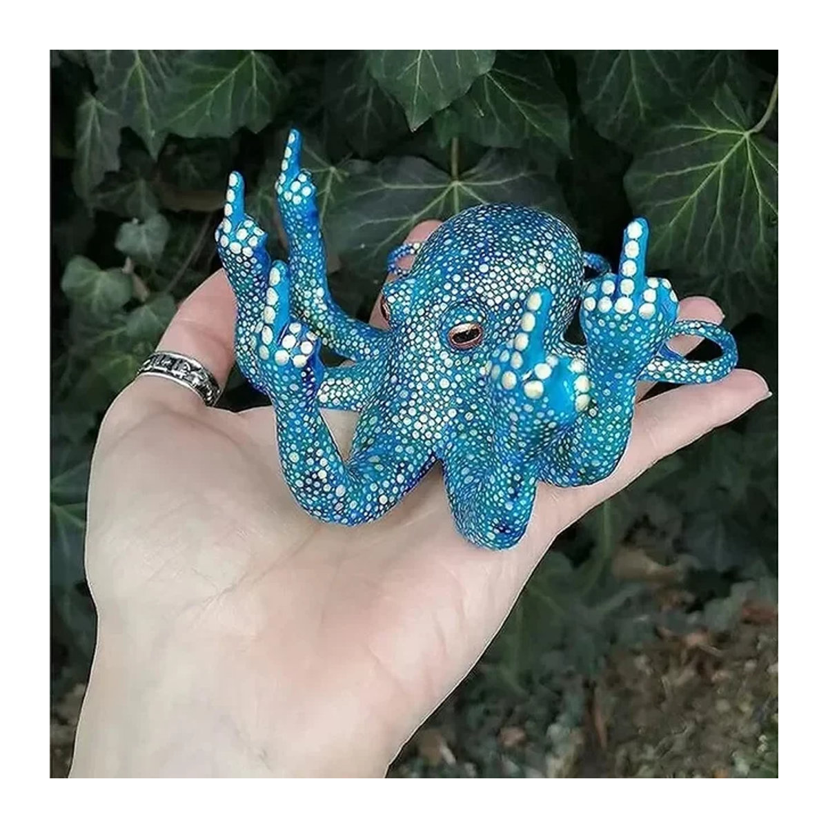 Dekorative Oktopus-Miniatur als leuchtende Skulptur für Tischplatte oder Bar - Bild 1