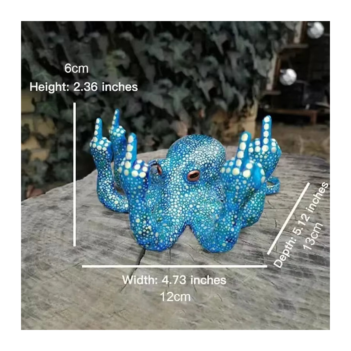 Dekorative Oktopus-Miniatur als leuchtende Skulptur für Tischplatte oder Bar - Bild 3