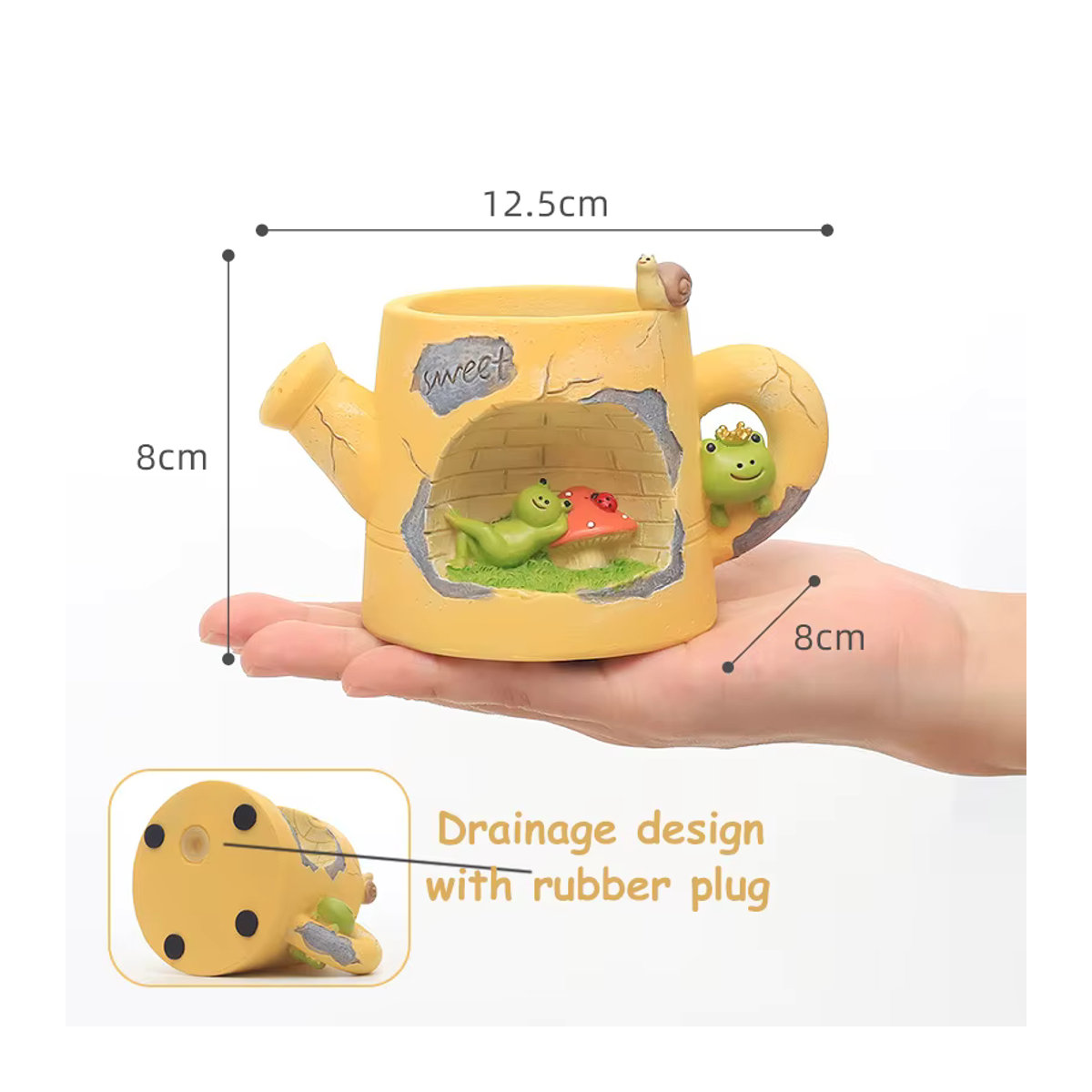 Dekorative Tier-Pflanzgefäße aus Kunstharz für Sukkulenten und kleine Pflanzen, mehrfarbig, Homelike Decor Ornament für Tischdekoration und Fairy Garden - Bild 3