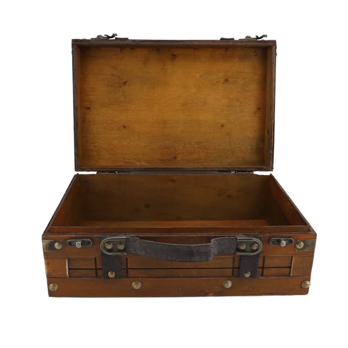 Dekorative Vintage-Aufbewahrungsbox von Qiilu aus synthetischem Holz in Gelb - Bild 5