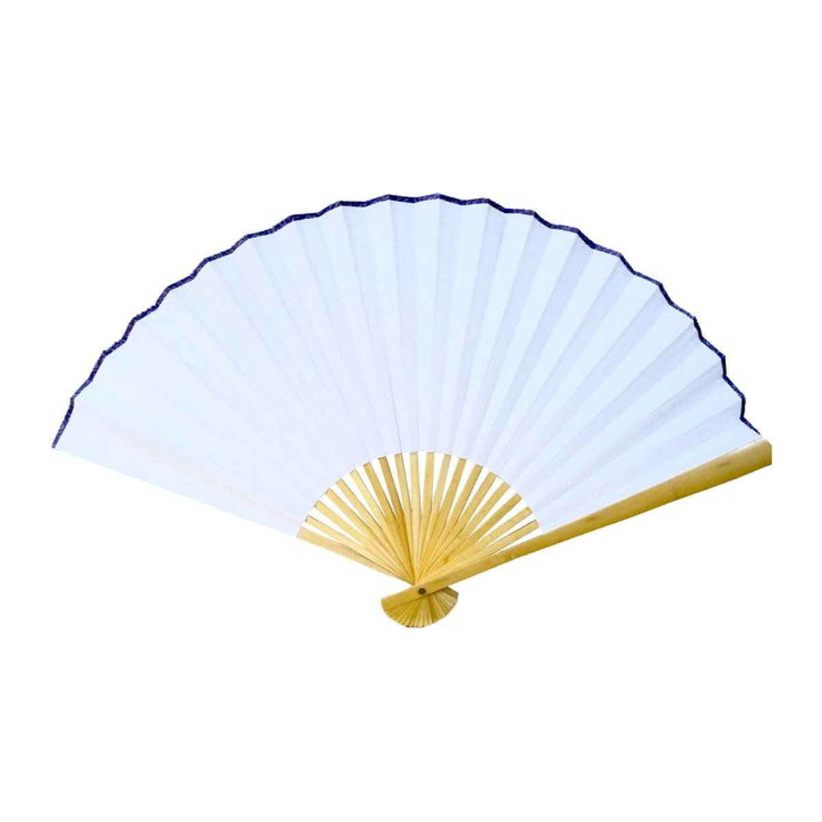 Dekorativer Fächer von VALLETTA JAPAN in Weiß aus Kraftpapier, Durchmesser: 50 cm - Bild 1
