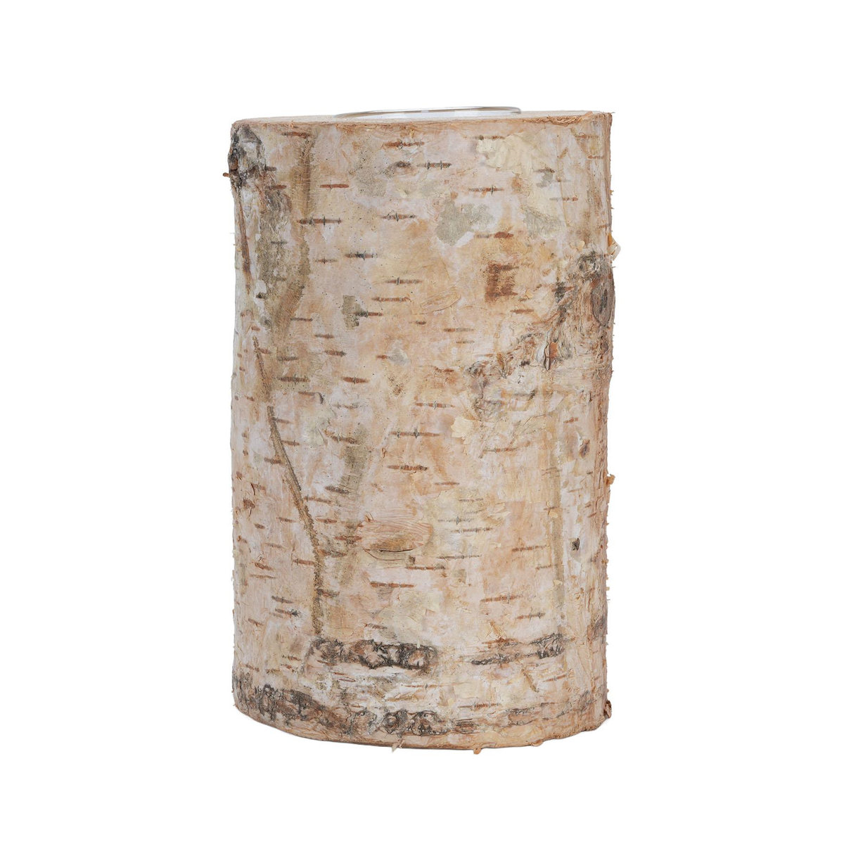 Dekorativer Holz Kerzenhalter aus Birkenholz von OutsideWorld für Stumpfkerzen, Höhe: 15 cm - Bild 2