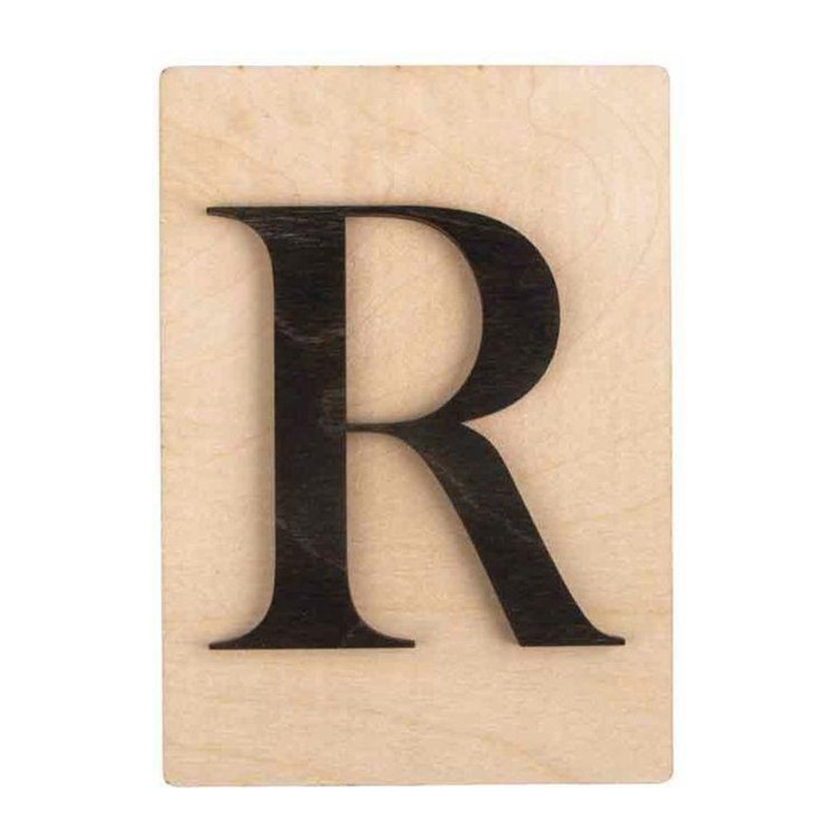 Dekorativer Holzbuchstabe R von You do it in Schwarz, Scrabble-Stil, Höhe: 14,9 cm, Breite: 10,5 cm - Bild 1