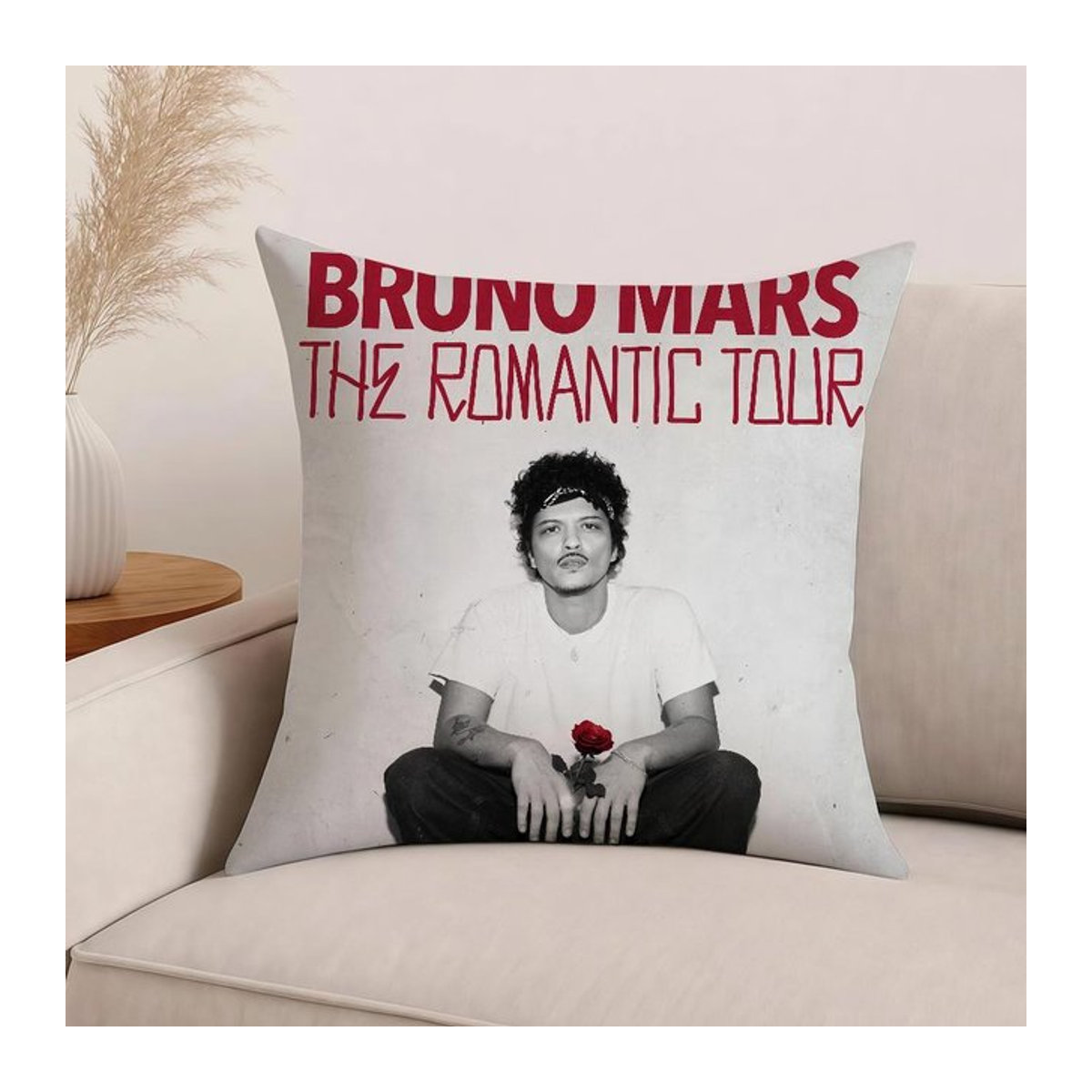 Dekorativer Kissenbezug Bruno Mars The Romantic Tour Multicolor B/B: 18 x 18 cm - Bild 1