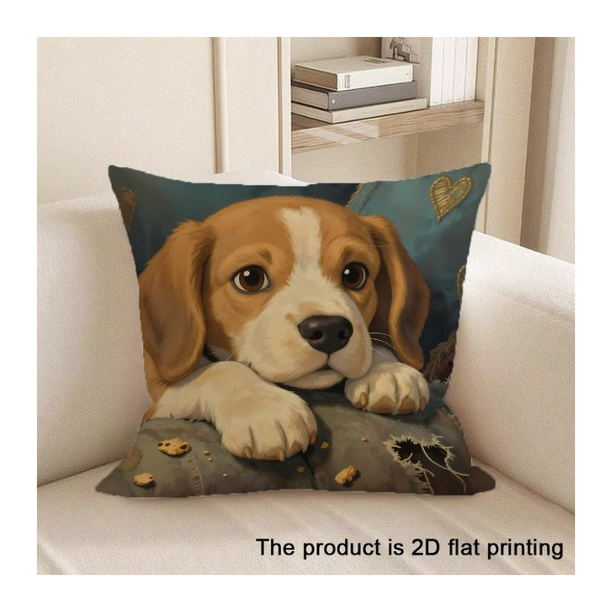 Dekorativer Kissenbezug mit süßem Haustiermuster aus Peach Skin für dein Sofa oder Schlafzimmer, B/B: 18 x 18 cm - Bild 1