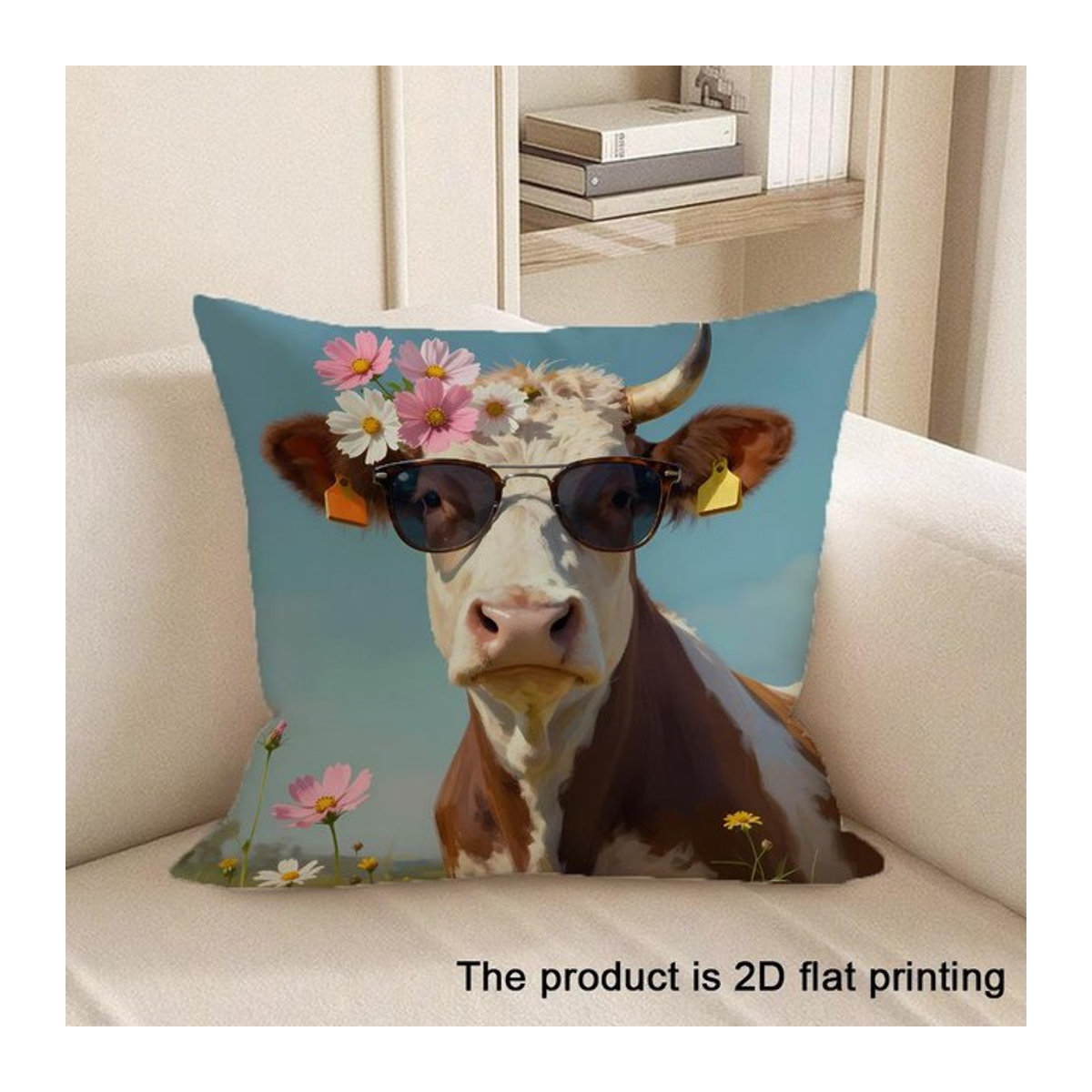 Dekorativer Kissenbezug mit süßem Tiermuster aus Peach Skin für dein Sofa oder Schlafzimmer, B/B: 18 x 18 cm - Bild 1