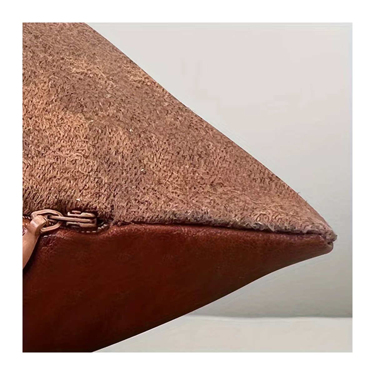 Dekorativer Kunstleder Kissenbezug im Boho-Bauernhaus-Stil für Sofa und Bett, quadratisch - Bild 2