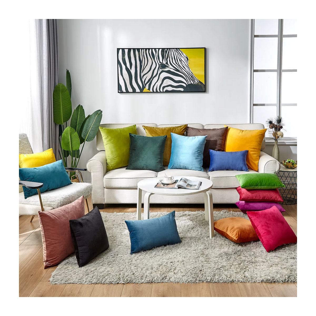 Dekorativer Samtkissenbezug im nordischen Stil für dein Sofa und dein Zuhause - Bild 3