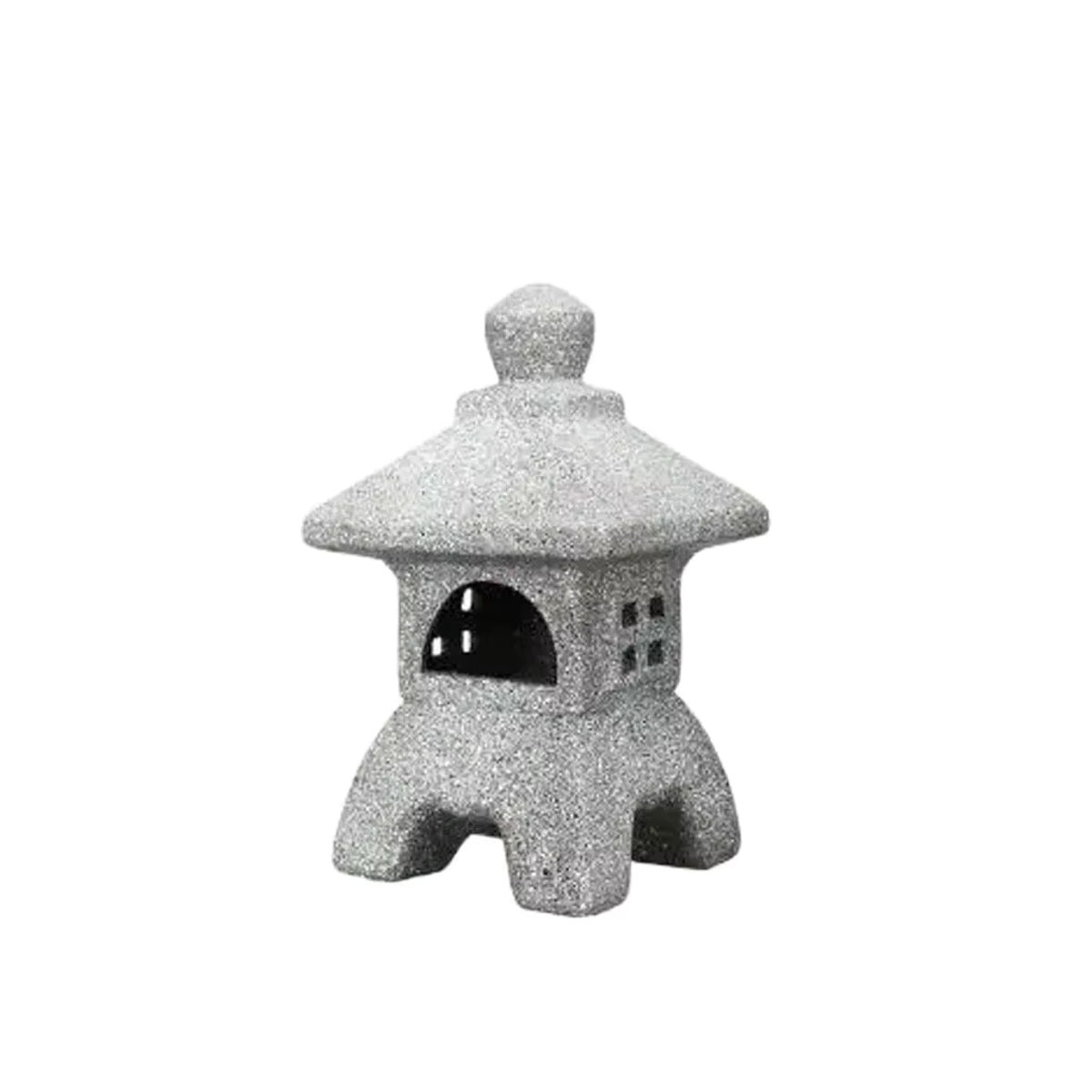 Dekorativer Zen-Kerzenständer aus Kunstharz als Garten-Skulptur und Laterne für deinen Balkon oder Innenhof - Bild 6