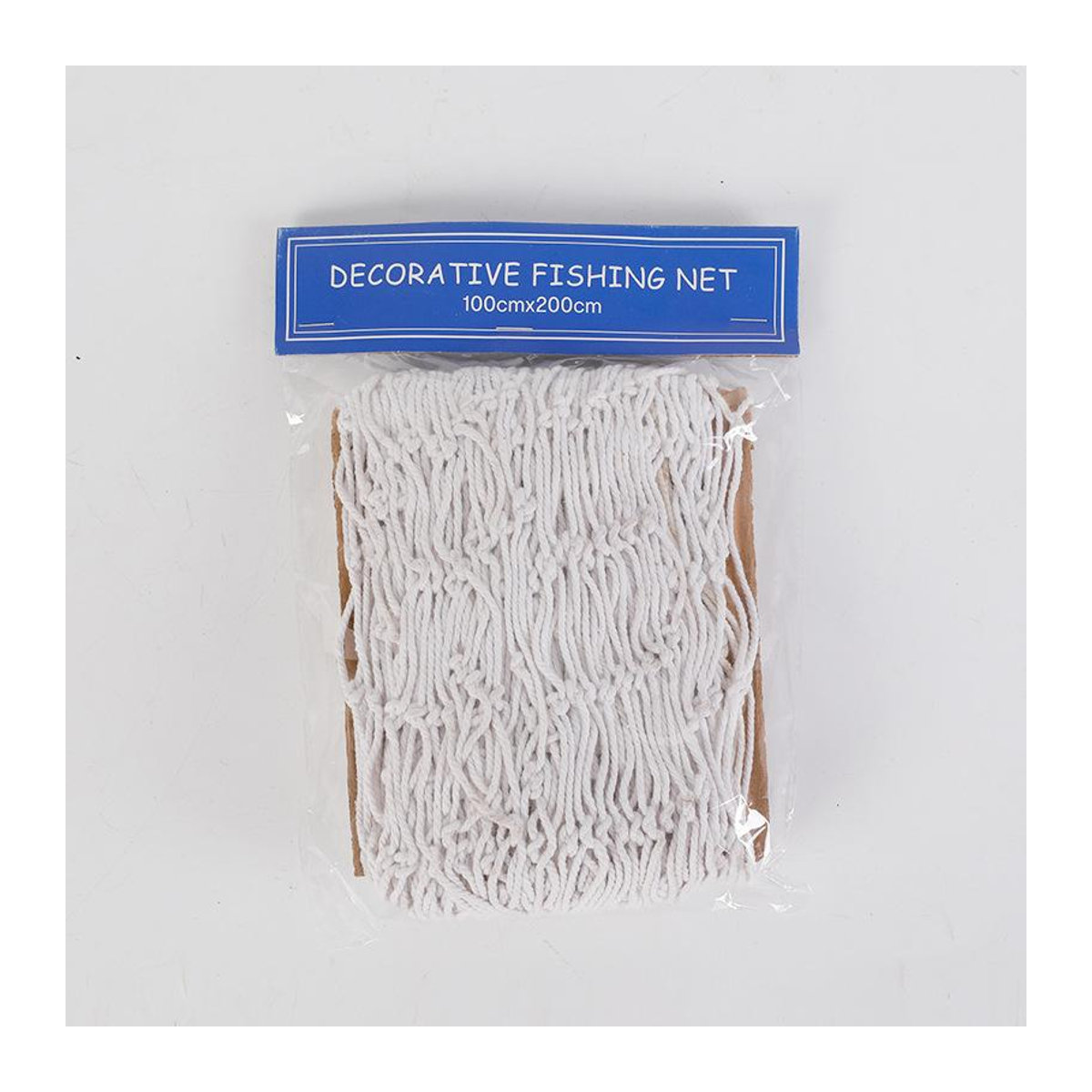 Dekoratives Fischnetz von TianJinGeErLiShangMaoYouXianGongSi in Blau und Weiß mit Muscheln im maritimen Stil als Wandbehang - Bild 1
