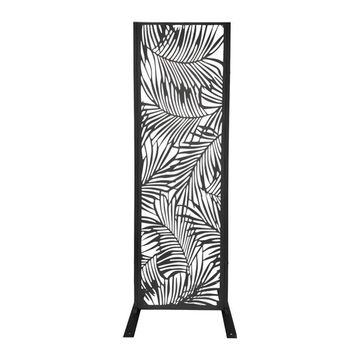 Dekoratives Metallpaneel Prestige Home Living Outdoor mit floralem Baum- und Blattmotiv, Schwarz-Lila, Höhe: 150 cm, Breite: 50 cm - Bild 1