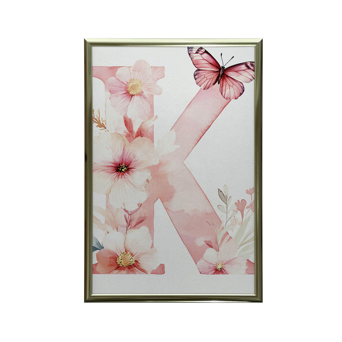 Dekoratives Poster K Wie Blumen von Marcin Zbijowski für Kinder mit schwarzem Aluminiumrahmen, B: 30 cm, H: 40 cm - Bild 2
