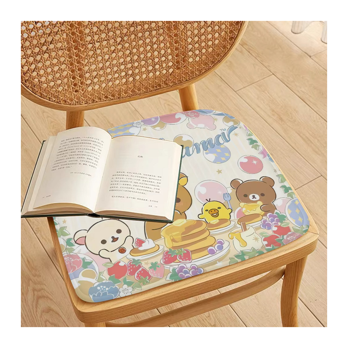 Dekoratives Rilakkuma Stoffkissen als rutschfestes Sitzkissen für Sofa, Bürostuhl oder Tatami-Hocker - Bild 2