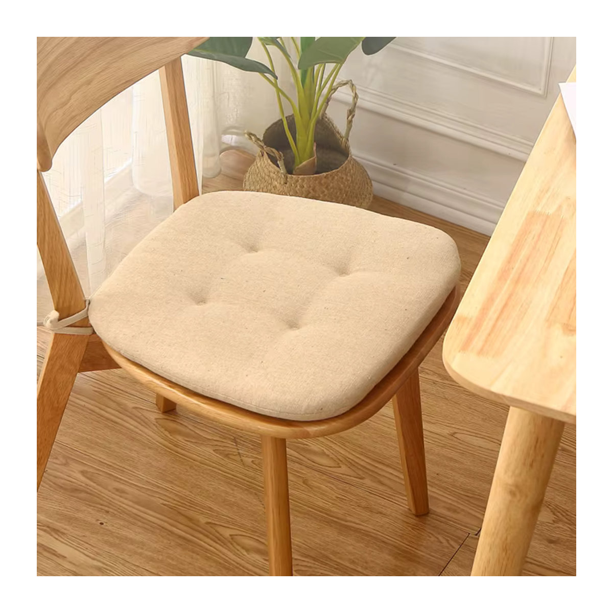 Dekoratives Sitzkissen in Brotform mit Memory Foam Füllung für Esszimmerstühle und Sofas, Schwarz - Bild 2