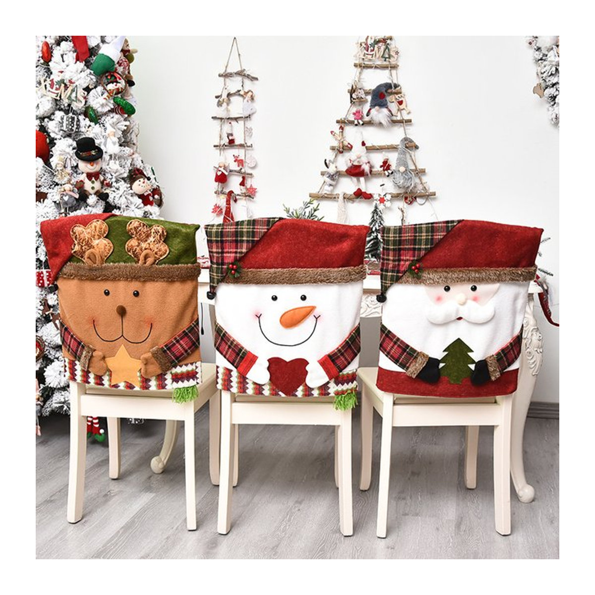 Dekoratives Weihnachts-Stuhlbezug Set für Puppenstühle im europäischen und amerikanischen Stil - Bild 1