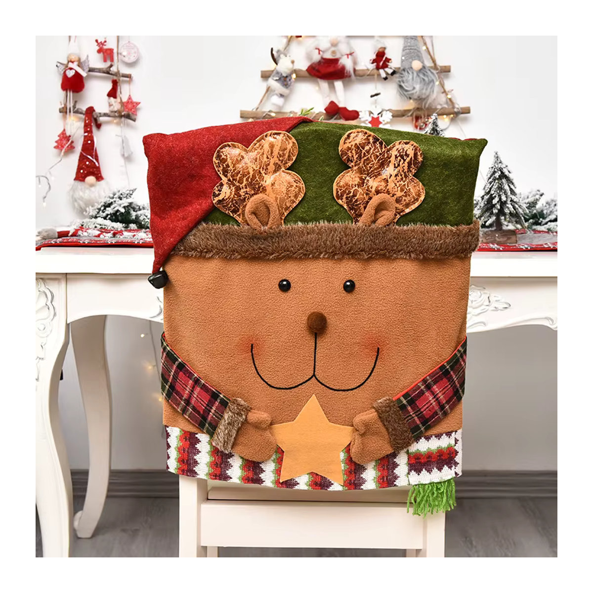 Dekoratives Weihnachts-Stuhlbezug Set für Puppenstühle im europäischen und amerikanischen Stil - Bild 2