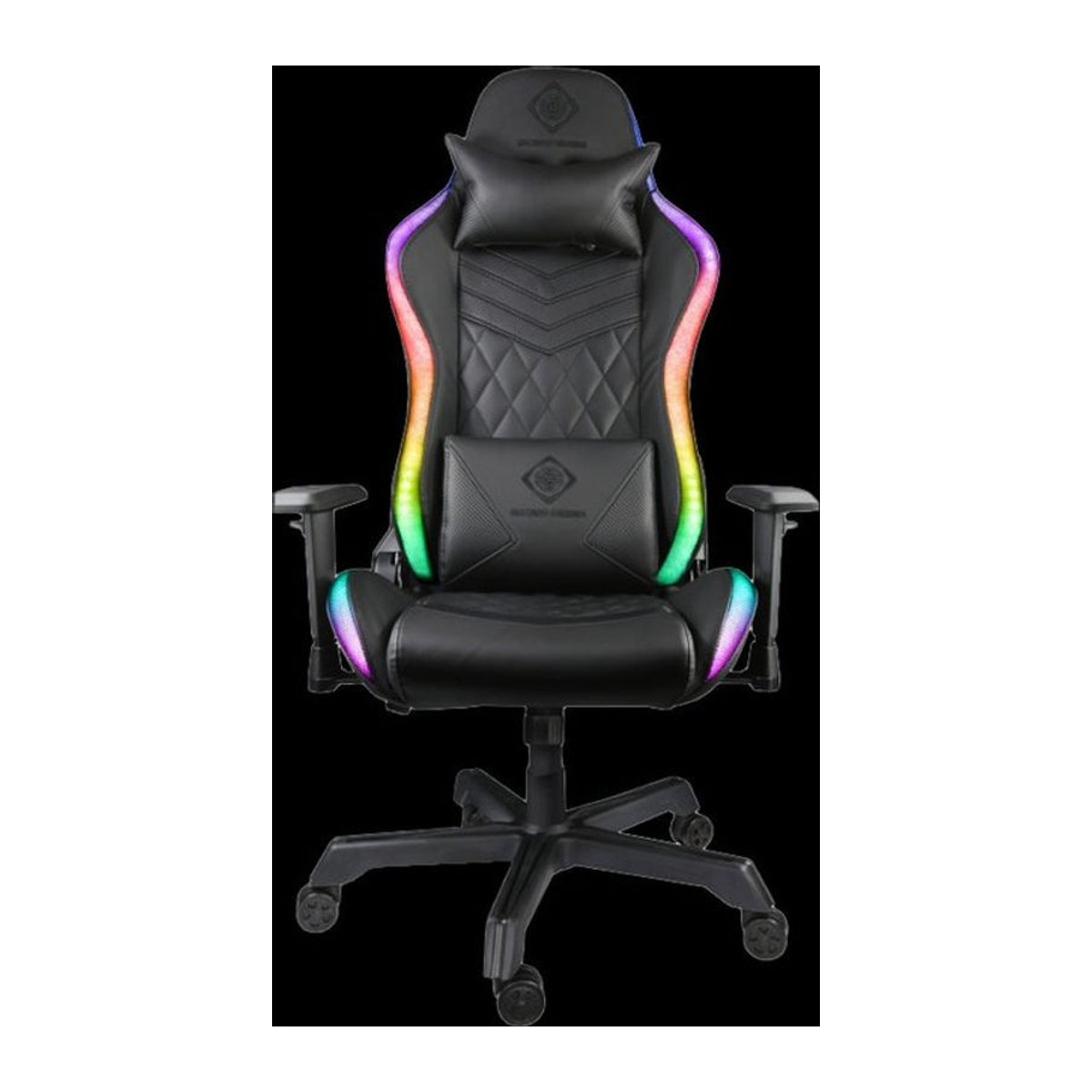 Deltaco Gamingstuhl GAM-080 aus Kunstleder in Schwarz mit RGB LED - Bild 1