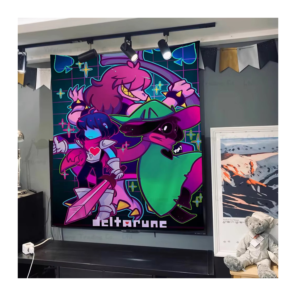 Deltarune Videospiel Wandteppich im Bohemian Tarot Stil, mehrfarbig, Textil, B/H: 70 x 50 cm - Bild 5
