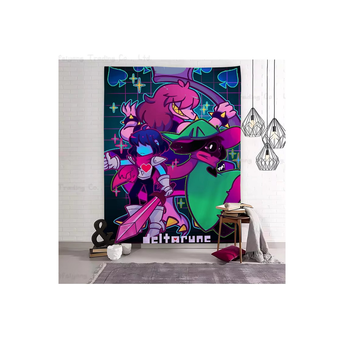 Deltarune Videospiel Wandteppich im Bohemian Tarot Stil, mehrfarbig, Textil, B/H: 70 x 50 cm - Bild 7