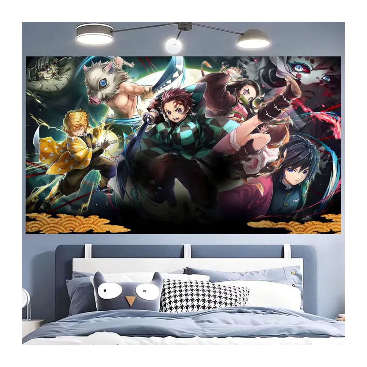 Demon Slayer Anime Fototapete als mehrfarbiger Fotohintergrund aus Papier im Querformat - Bild 3
