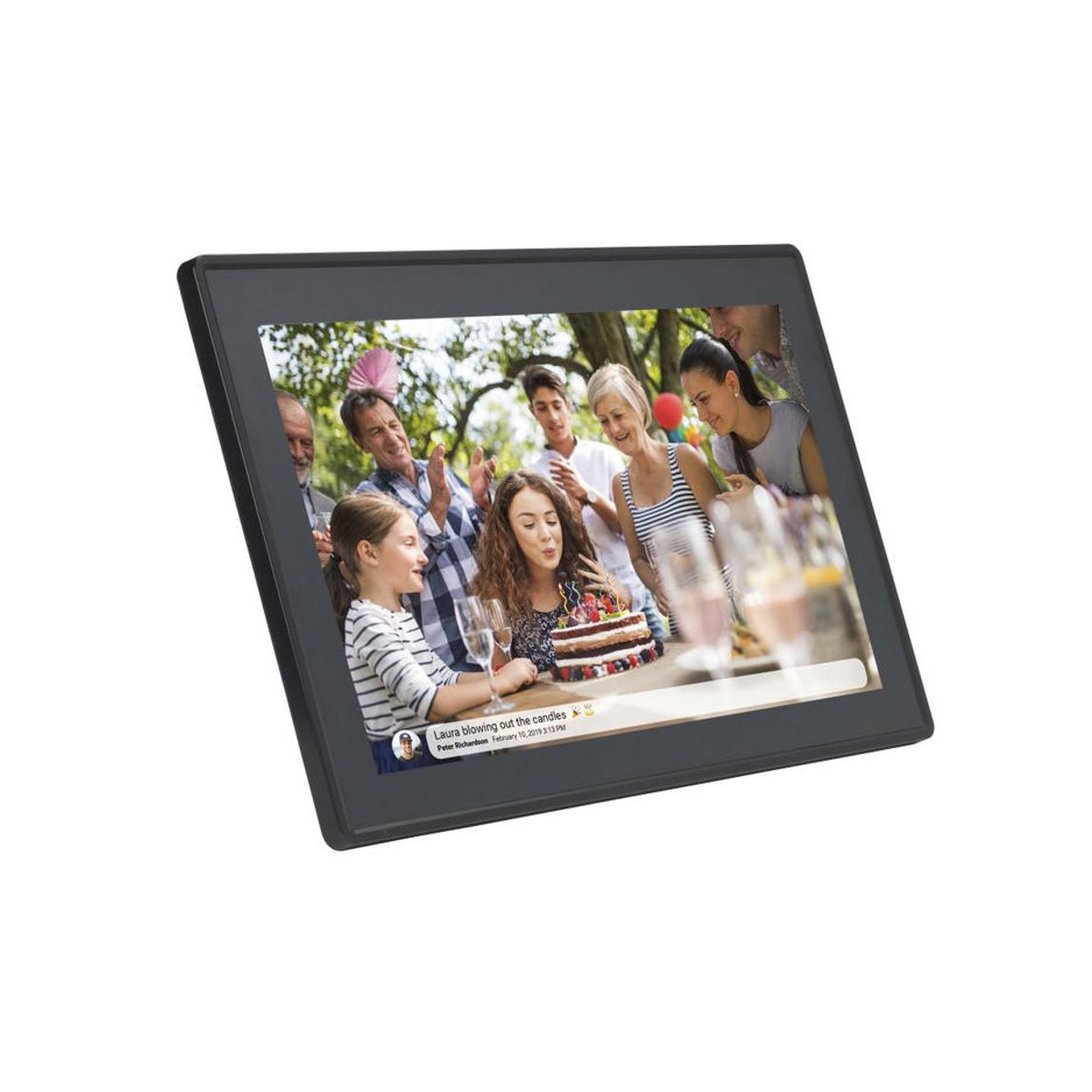 Denver Digitaler Bilderrahmen PFF-1515B Schwarz mit 15,6 Zoll Full HD IPS Touchscreen, WLAN, Frameo App-Steuerung, 16 GB internem Speicher und Videowiedergabe, B/H/T: 40,5 x 25,5 x 2,3 cm - Bild 3