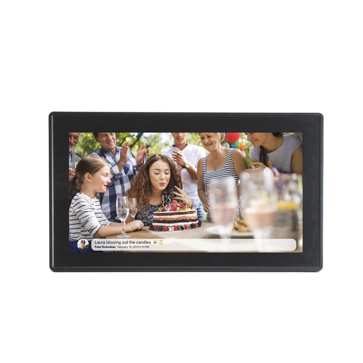 Denver Digitaler Bilderrahmen PFF-1515B Schwarz mit 15,6 Zoll Full HD IPS Touchscreen, WLAN, Frameo App-Steuerung, 16 GB internem Speicher und Videowiedergabe, B/H/T: 40,5 x 25,5 x 2,3 cm - Bild 7