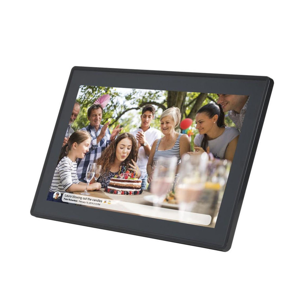 Denver Digitaler Bilderrahmen PFF-1515B Schwarz mit 15,6 Zoll Full HD IPS Touchscreen, WLAN, Frameo App-Steuerung, 16 GB internem Speicher und Videowiedergabe, B/H/T: 40,5 x 25,5 x 2,3 cm - Bild 8