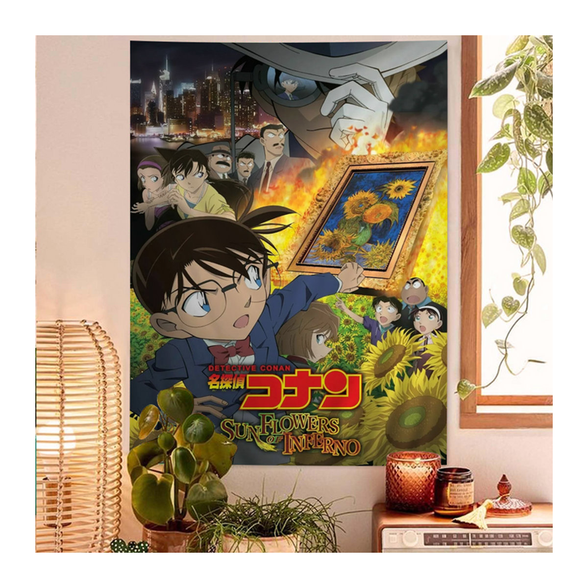 Detective Conan Wandteppich im Tarot-Stil für deine Heimdekoration, Breite: 70 cm, Höhe: 70 cm - Bild 1