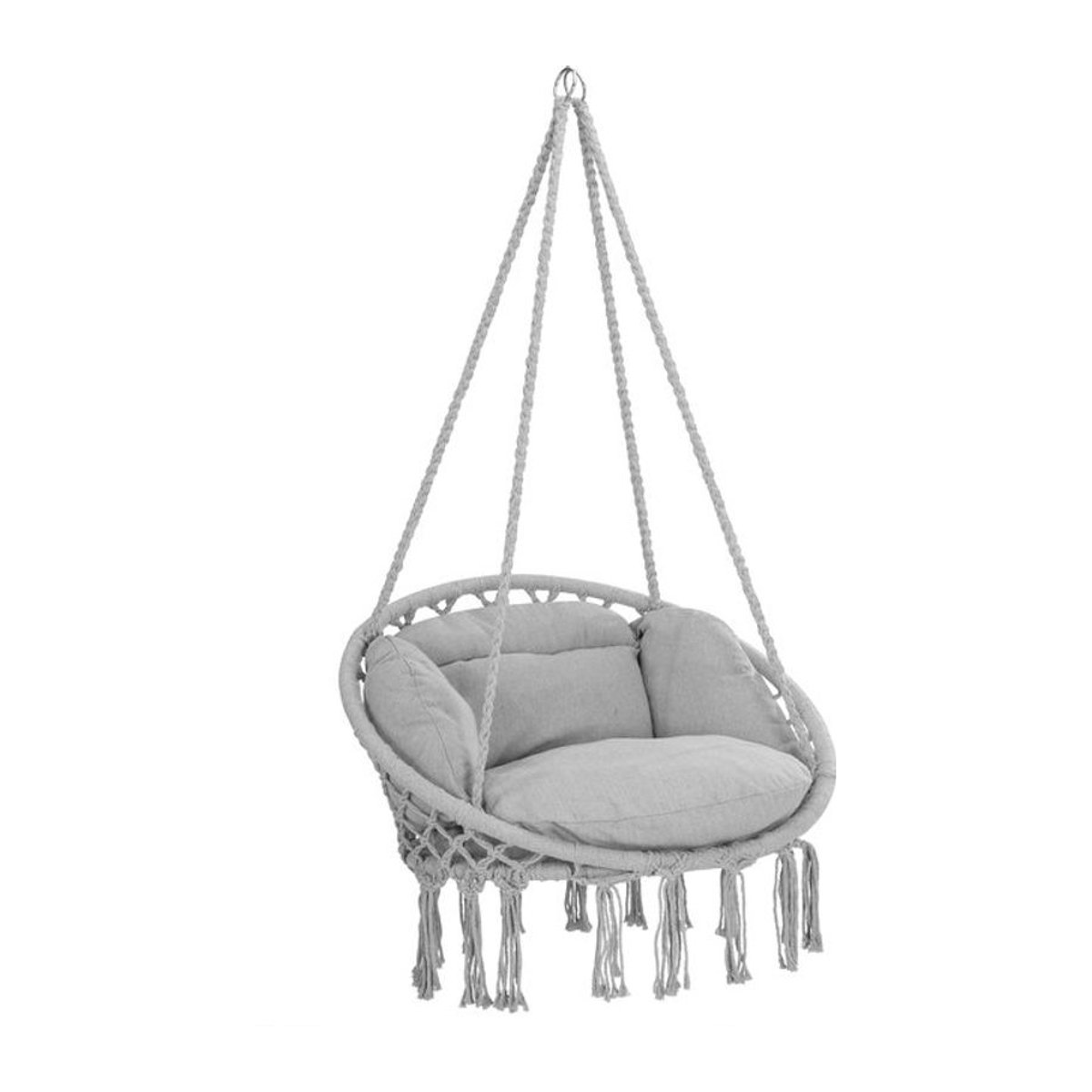 DETEX Bohemian Hängesessel Hellgrau B: 80 cm, T: 60 cm, H: 140 cm - Bild 5
