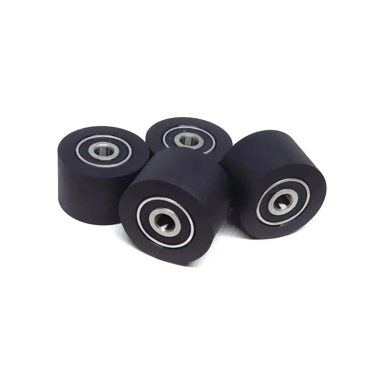 Dgycb Polyurethan-Rolle PUT62635-30 mit zwei Lagern, Schwarz, B/T/H: 35 x 30 x 6 mm - Bild 3
