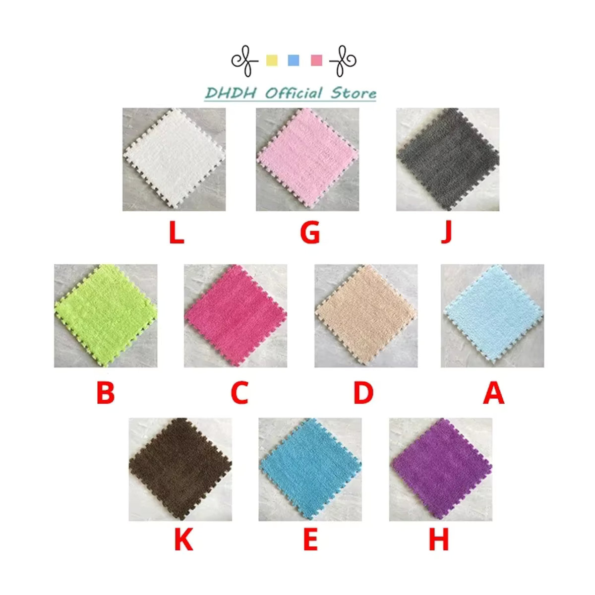 DHDH Plüschteppich für Babys und Kinder, grau, B/T/H: 30 x 30 x 1 cm - Bild 5