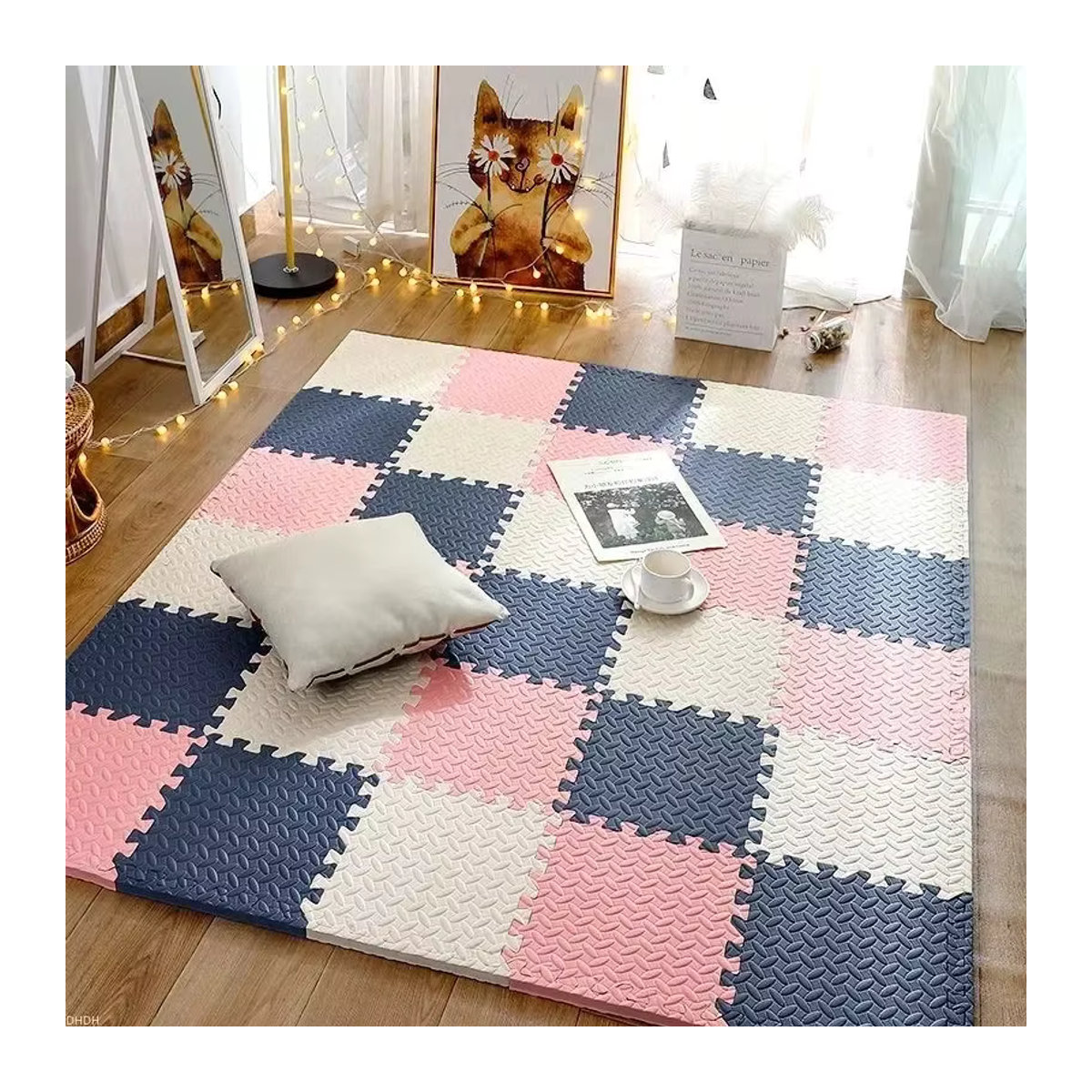 DHDH Spielmatte für Babys aus Schaumstoff, 12er Set Puzzle-Matten, Farbe: Braun, B/T/H: 30 x 30 x 1 cm - Bild 2