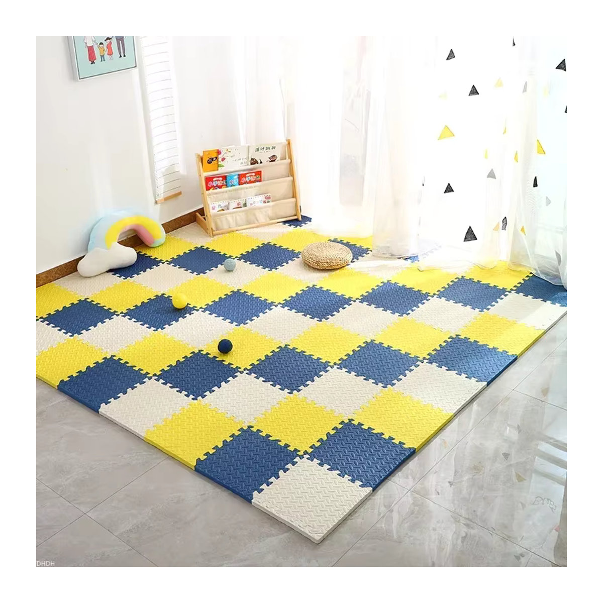 DHDH Spielmatte für Babys aus Schaumstoff, 12er Set Puzzle-Matten, Farbe: Braun, B/T/H: 30 x 30 x 1 cm - Bild 4