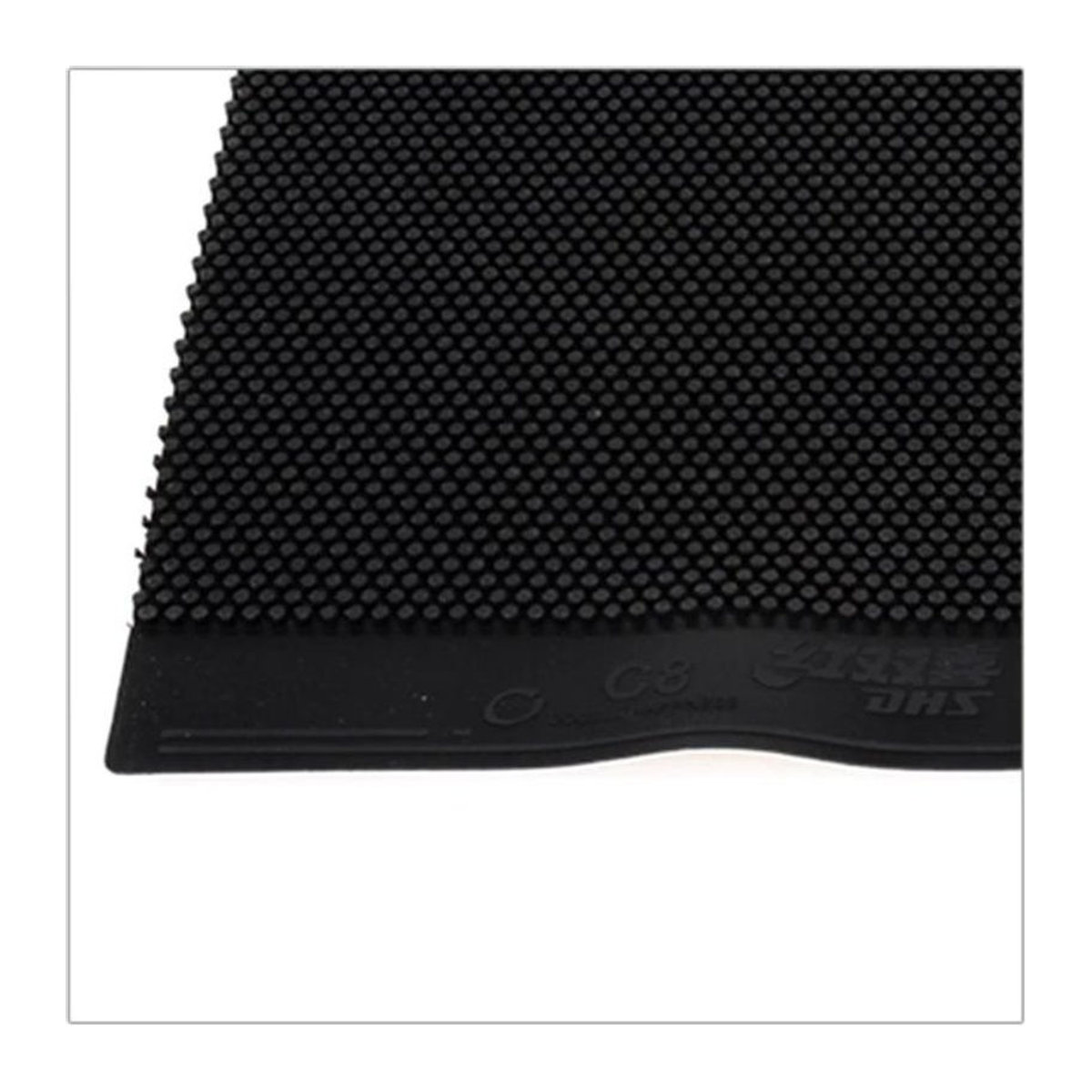 DHS C8 Tischtennisbelag Defensive + Loop Pips-lange Noppen Schwarz OX - Bild 1
