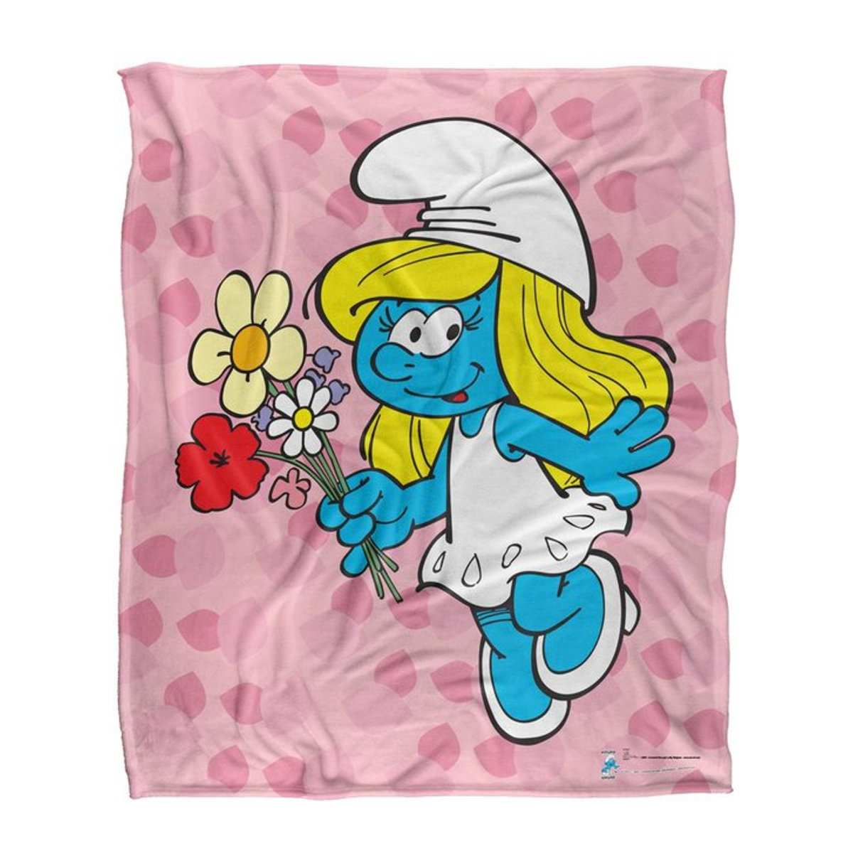 Die Schlümpfe Schlumpfine superweiche Decke in Blau/Rosa von Pertemba FR - Bild 1