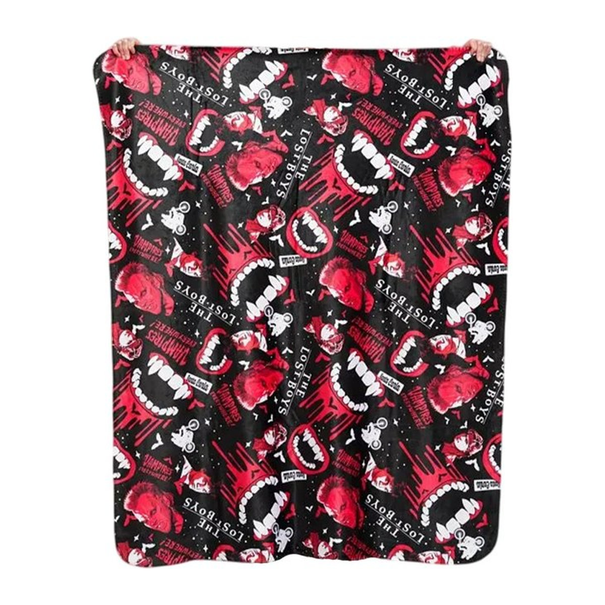 Die Verlorenen Jungen Fleecedecke in rot/schwarz One Size - Bild 1