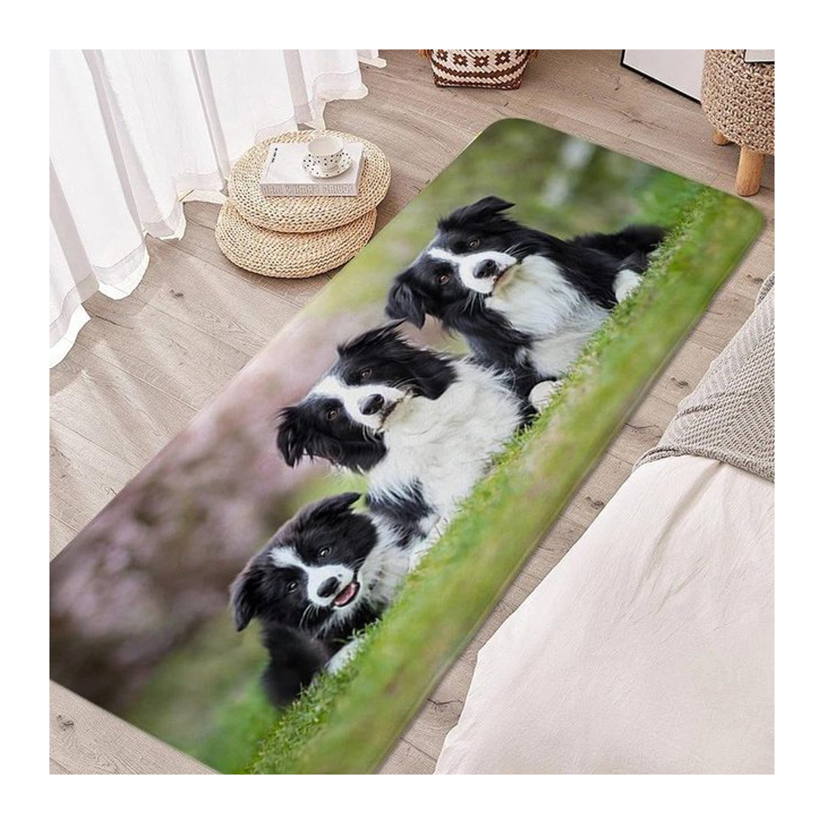 Digitaldruck Teppich mit Border Collie Motiv als Fußmatte für Flur und Eingangsbereich B/B: 40 x 60 cm - Bild 1