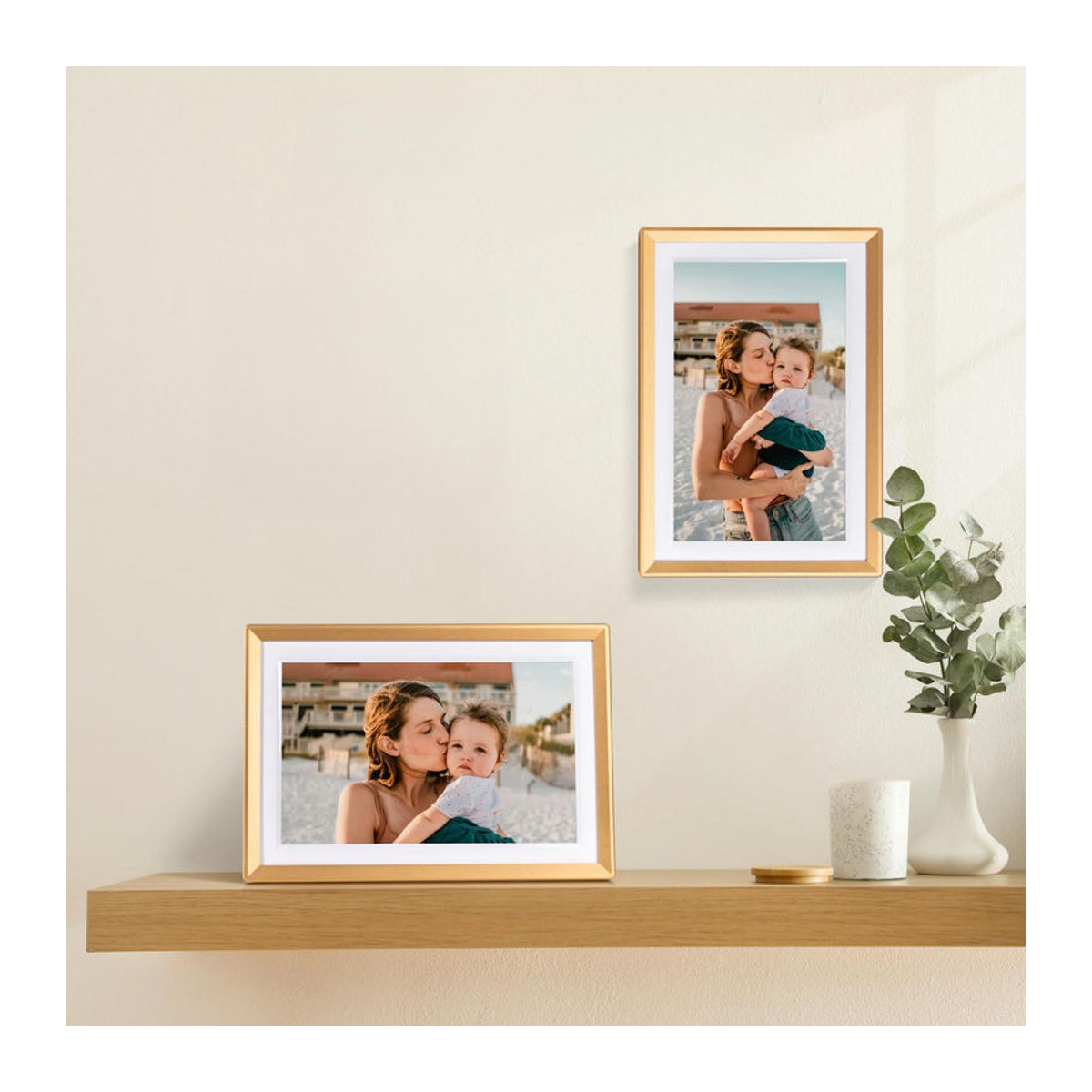 Digitaler Fotorahmen Arzopa D10 Gold mit WLAN, App-Steuerung und Videowiedergabe, B/H: 25 x 15 cm - Bild 5