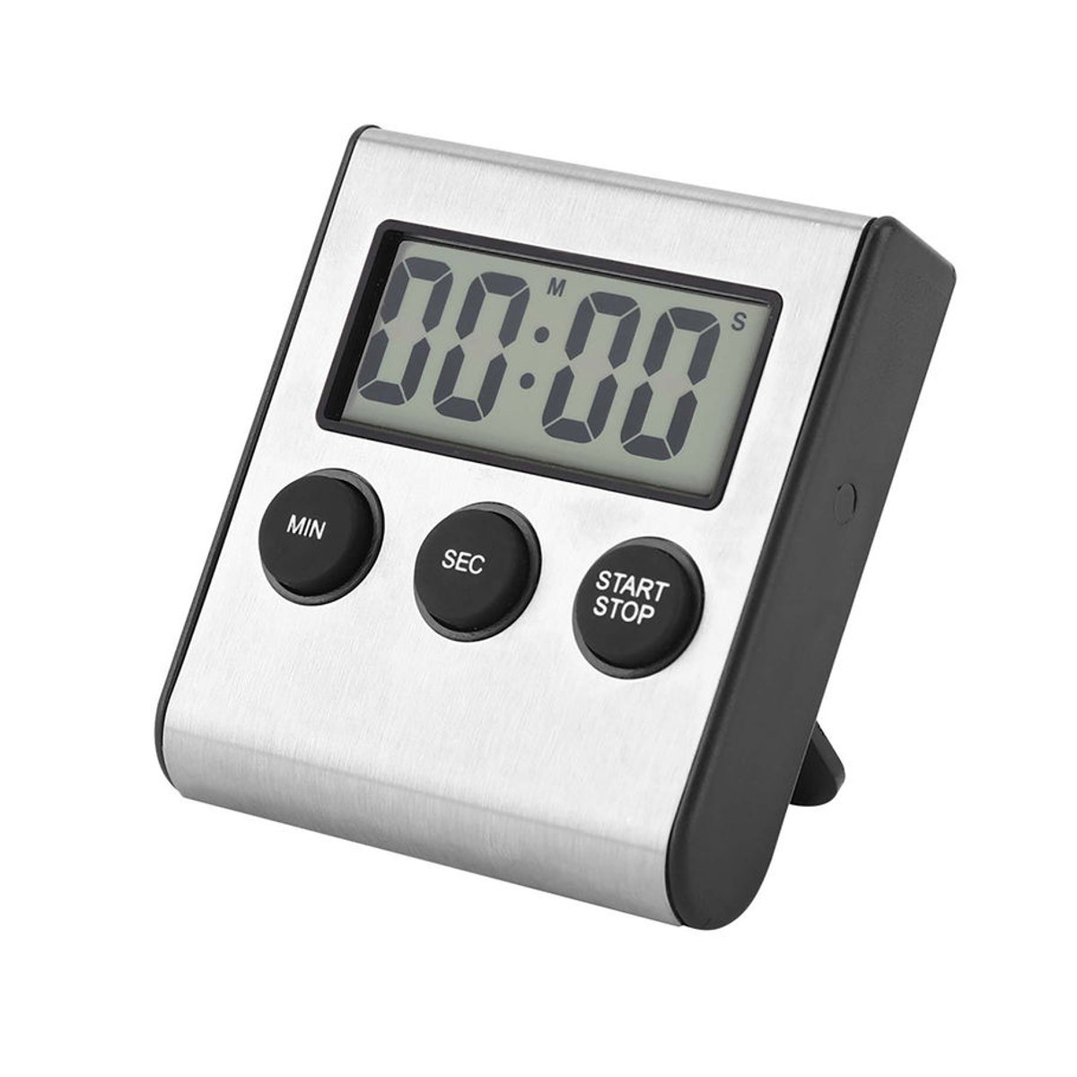Digitaler Küchentimer von GoolRC mit Thermometer und Hygrometer, silber, wandmontiert oder Desktop, B/H/T: 7,5 x 7,5 x 7,5 cm - Bild 2