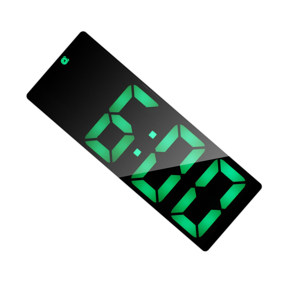 Digitaler LED-Spiegelwecker von GoolRC in Schwarz mit minimalistischem Design - Bild 4
