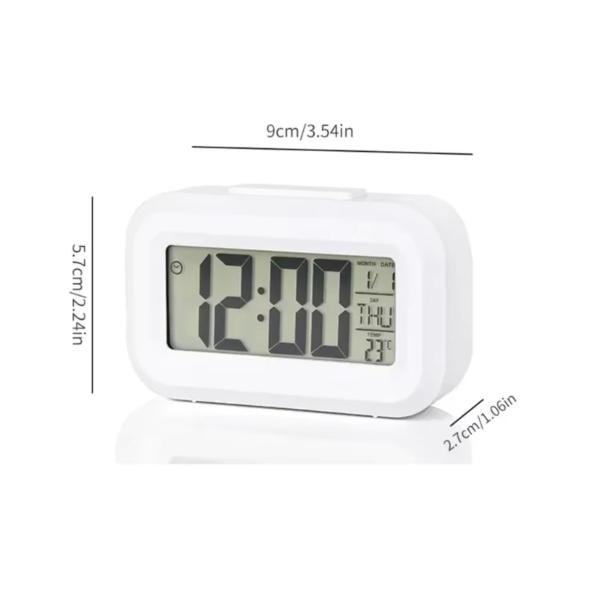 Digitaler LED Wecker mit Kalender und Multifunktions-Anzeige in Blau für deinen Schreibtisch oder das Schlafzimmer - Bild 3