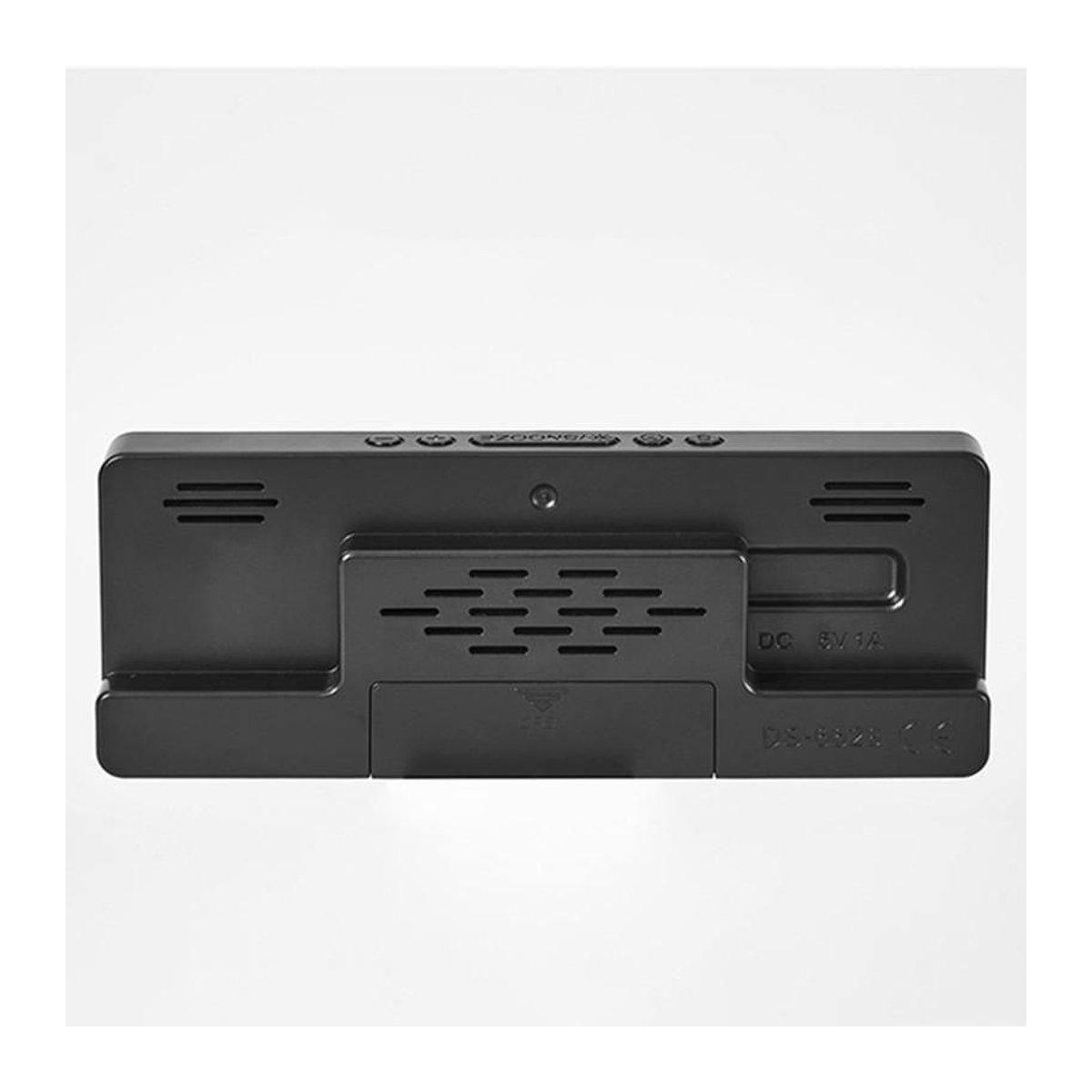 Digitaler Wecker mit Sprachsteuerung von Happy NieNie, LED-Tischuhr mit Temperaturanzeige, Datumsanzeige und Schlummerfunktion, weiß/schwarz, B/H: 15,5 x 6,2 cm - Bild 4